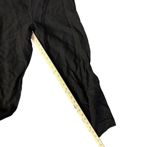 Eileen Fisher Black Silk and Linen Straight Leg Pants with Pockets Size S - Picture 5 of 8